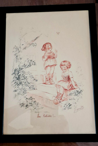 Gravure encadrée signée - encadrée, et