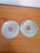 Duo de tasses à thé en porcelaine de Limoges Haviland Field