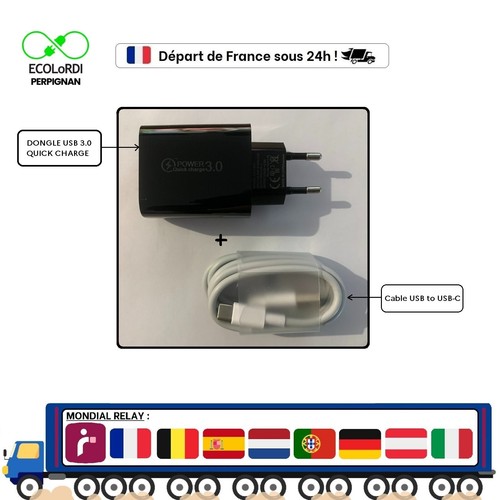 Cable usb chargeur - usb-c,