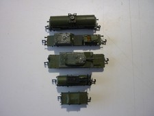Lot de 5 wagons militaires , Échelle N, 1:160