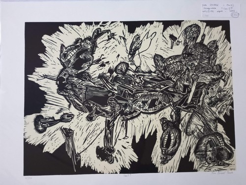 Yves doare estampe linogravure - yves,