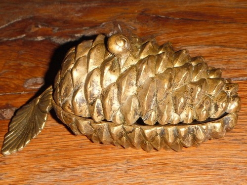 Boîte bronze doré pomme de - doré,