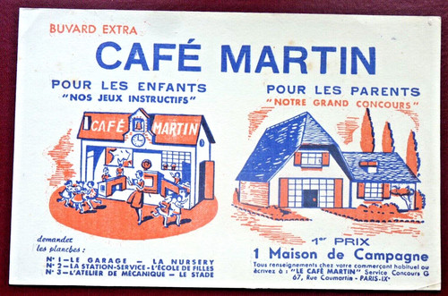 Buvard café martin enfants - cafÉ,