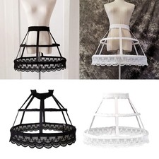 Femmes Crinoline court jupon 2 cerceaux jupe en mousseline de soie  courte