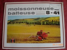 ANCIENNE  BROCHURE PUBLICITAIRE MOISSONNEUSE BATTEUSE McCORMICK 841   FR 466 U