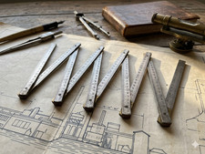 Ancien Double Mètre Pliant
