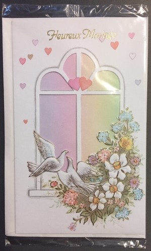 Carte heureux mariage - -,