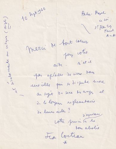 Cocteau devise sur sexe - cocteau,