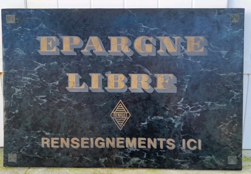 Plaque renault epargne - plaque,