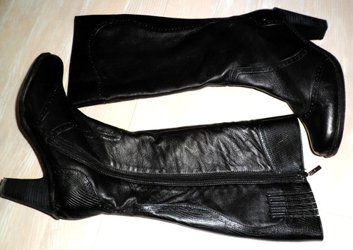 Bottes mexx tout cuir noir - mexx,