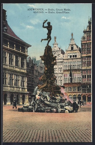 Cpa anvers brabo - anvers,,