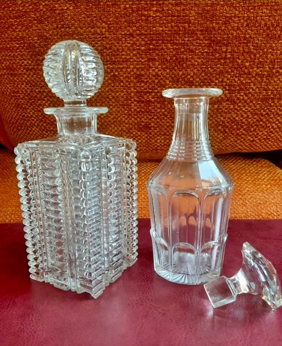 Paire carafes anciennes en - paire,