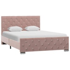 Cadre de Lit Rose Velours