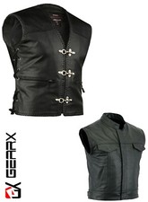 Gilet En Cuir Pour Moto En