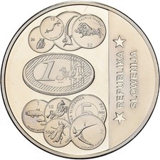 Slovénie, Médaille, L'Europe, Cuivre-Nickel, UNZ