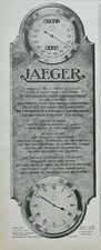 PUBLICITÉ PRESSE 1926 JAEGER