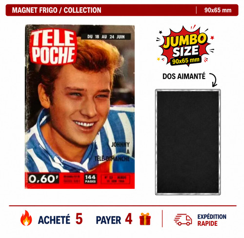 Magnet frigo johnny hallyday - johnny,
