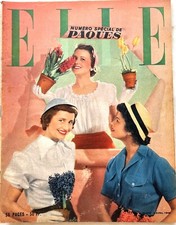ELLE Magazine n° 175 du 4 Avril 1949 ancienne revue de mode spécial Pâques