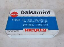 Vintage candy tin box BALSAMINT Ricqles advertising licorice mint France