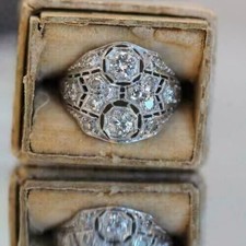 Bague de mariée art déco en