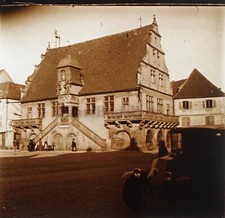 FRANCE Molsheim Gendarmerie 1926 Photo Stereo Plaque de verre V26L6n