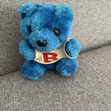 O BUTAGAZ Doudou PELUCHE OURS BLEU T-shirt Blanc B Rouge Scratch CE Rdv Oriental