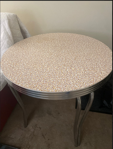Vintage chrome formica table - chrome,