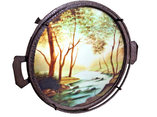 Plateau art déco - ,fixé, sous