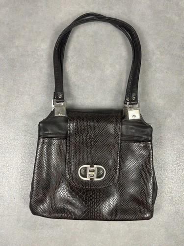 Sac main cuir - style, croco