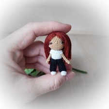 Poupée miniature crochet. Tiny doll. Poupée miniature Dollhouse.
