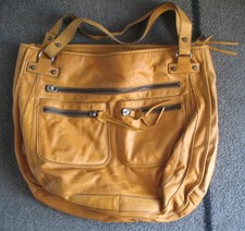 Grand sac cabas en cuir souple beige - Neuf - Aridza Bross - Dim : 50*40 cm