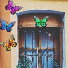 Art mural papillon design 3D papillons en m��tal 3D fer longue dur��e nature art