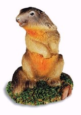 Lo de 4 - Figurine statuette statue Marmotte - 4,5 cm - animal sauvage animaux