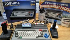 Toshiba HX-10 MSX  HomeComputer TESTED  Joystick Cables 2 Cartouches De Jeux 