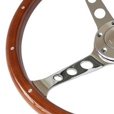 Volant de voiture ancien volant en bois, bateau exotique avec rayons...