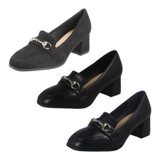 Femmes Spot On Boucle Détaillé à Enfiler Mi Escarpin Talon F9r0154