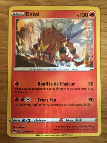 Carte pokémon holo - pokémon, entei
