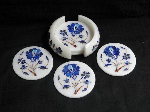 Marbre thé coaster set lapis - marbre,