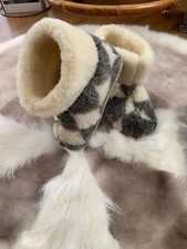 Femmes & Hommes Hiver Chaussons Laine de Mouton HüttenSchuhe D'Agneau 35-46 R357