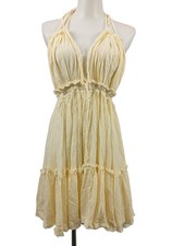 FREE PEOPLE Robe empire Dames Robe T EU 42 jaune primevère élégant