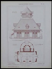 CAGNICOURT, FERME, GARAGE, BASSE COUR - 1924 - PLANCHES ARCHITECTURE - 