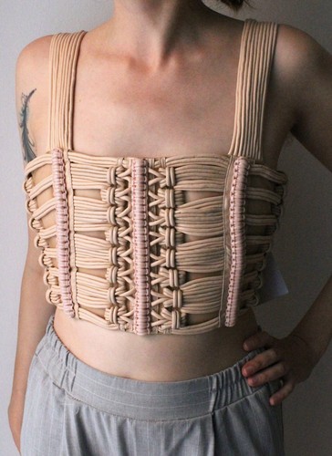 Balmain top bustier - rose, neuf