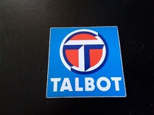 Ancien autocollant voiture Talbot garage no Peugeot