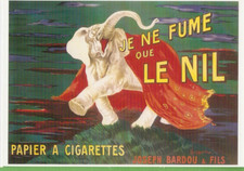 CAPPIELLO  carte postale LE NIL  Papier à Cigarettes- DESSIN:  Eléphant