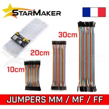 Câble Jumper Dupont 10 20 30 cm 40pcs fils mâle femelle et Breadboard 400 830