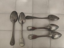 cuillers en étain X 5 état