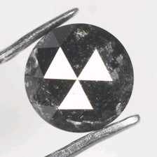 0,44 CT Diamant Naturel Loose Rose Cut 4,8 MM Diamant Sel Et Poivre