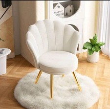 Velvet Accent Chair With Gold Metal Legs • Vanity Chair For The Makeup Room •...