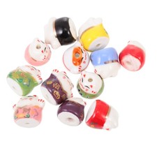  12 Pcs Charmes De Collier En Céramique Perles Porcelaine Chinois