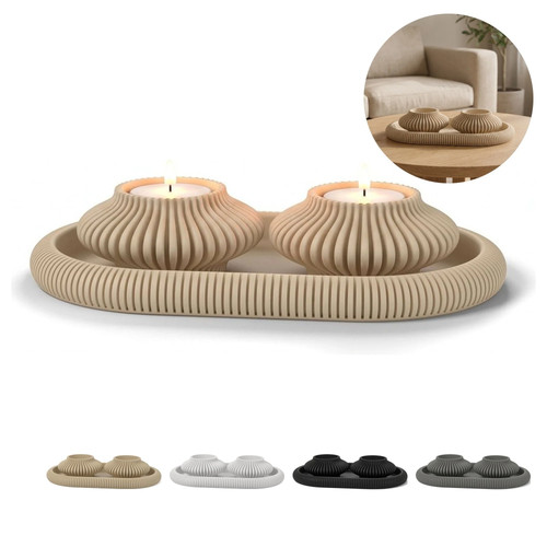 Plateau décoratif ovale avec